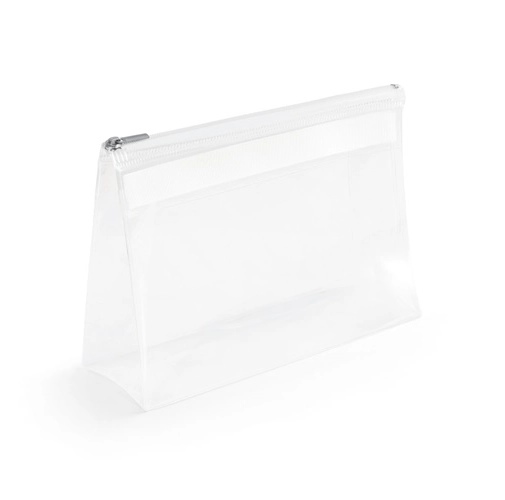 white CHASTAIN. Neceser transparente en EVA con cremallera