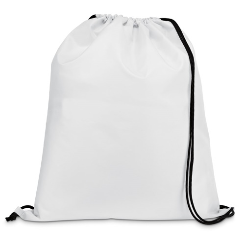 white CARNABY. Mochila con cordón 210D