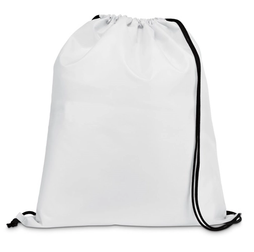 white CARNABY. Mochila con cordón 210D