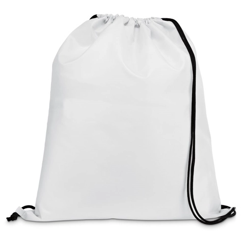 white CARNABY. Mochila con cordón 210D
