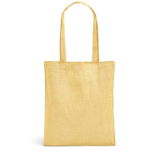 yellow RYNEK. Bolsa con algodón reciclado (70%), poliéster (30% rPET) (140 g/m²)