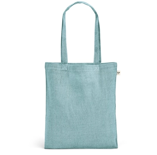 azul claro RYNEK. Bolsa con algodón reciclado (70%), poliéster (30% rPET) (140 g/m²)