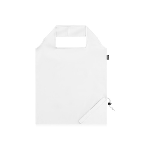 white BEIRA. Bolsa plegable en 190T poliéster reciclado (100% rPET)