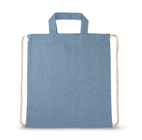 blue RISSANI. Mochila con algodón reciclado (70%) y poliéster (30% rPET) (140 g/m²)