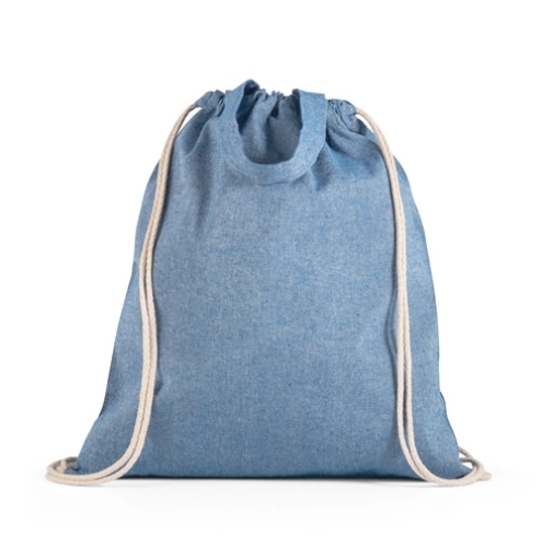 blue RISSANI. Mochila con algodón reciclado (70%) y poliéster (30% rPET) (140 g/m²)
