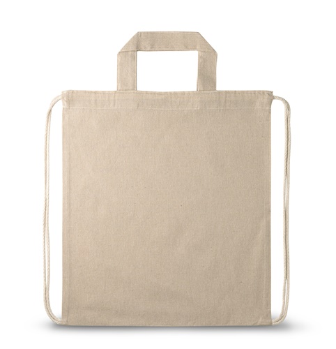 natural RISSANI. Mochila con algodón reciclado (70%) y poliéster (30% rPET) (140 g/m²)
