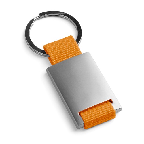 orange GRIPITCH. Llavero de metal con cincha
