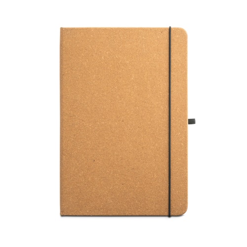 marrón claro MATISSE. Bloc de notas tamaño A5 con tapa rígida de piel (70% reciclada) de 70% piel reciclada