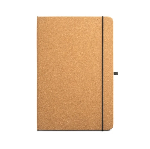 marrón claro MATISSE. Bloc de notas tamaño A5 con tapa rígida de piel (70% reciclada) de 70% piel reciclada