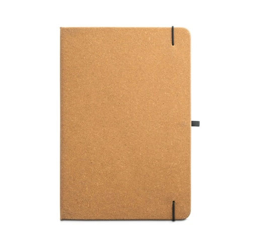 marrón claro MATISSE. Bloc de notas tamaño A5 con tapa rígida de piel (70% reciclada) de 70% piel reciclada