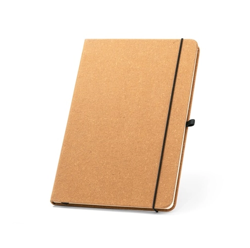 marrón claro MATISSE. Bloc de notas tamaño A5 con tapa rígida de piel (70% reciclada) de 70% piel reciclada