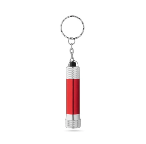 red LERGAN. Llavero de aluminio con linterna de 3 LED
