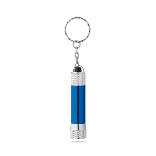 azul royal LERGAN. Llavero de aluminio con linterna de 3 LED