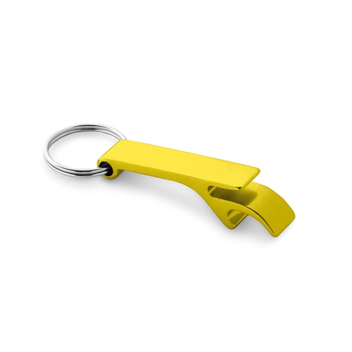 yellow BAITT. Llavero de aluminio con abridor de chapas