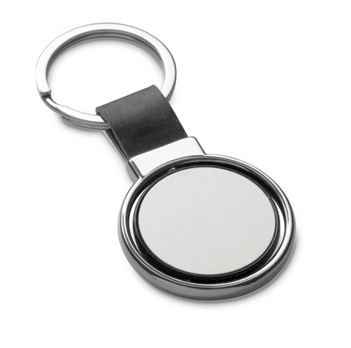 black ALBRIGHT. Llavero de metal y PU