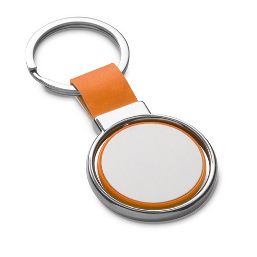 orange ALBRIGHT. Llavero de metal y PU