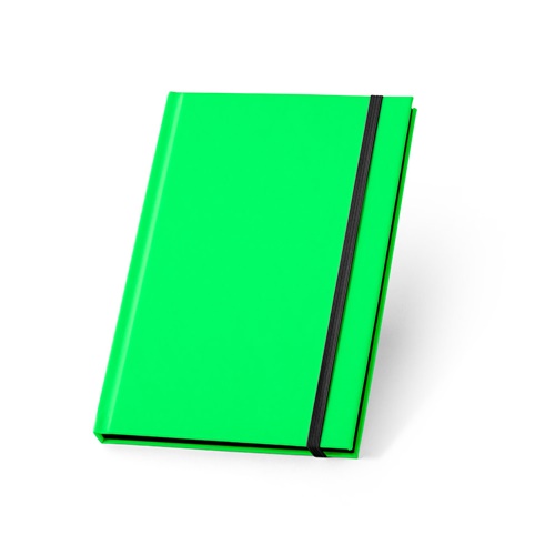verde claro WATTERS. Cuaderno A5 en PU fluorescente con páginas rayadas