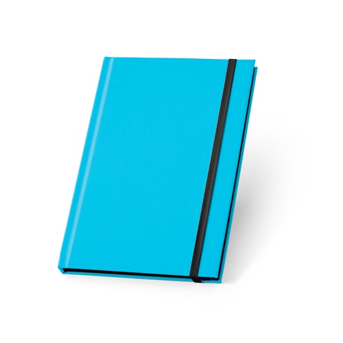 azul claro WATTERS. Cuaderno A5 en PU fluorescente con páginas rayadas