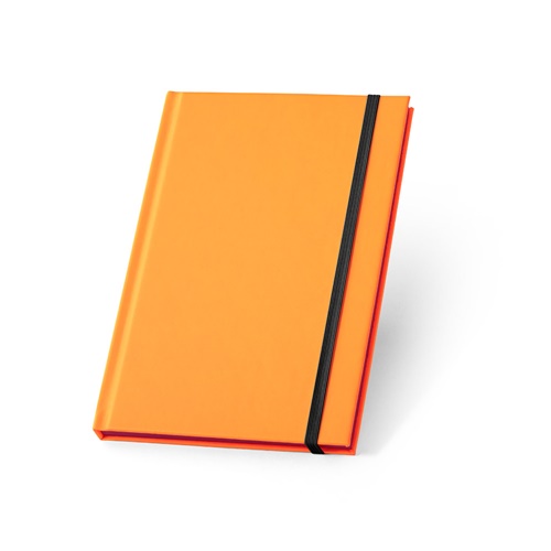 orange WATTERS. Cuaderno A5 en PU fluorescente con páginas rayadas