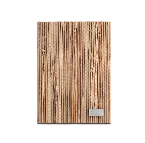 NERUDA. Libreta A5 con tapa dura en fibra de paja natural