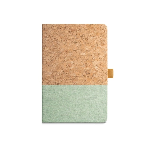 KLEE. Cuaderno A5 de corcho y lino con hojas rayadas