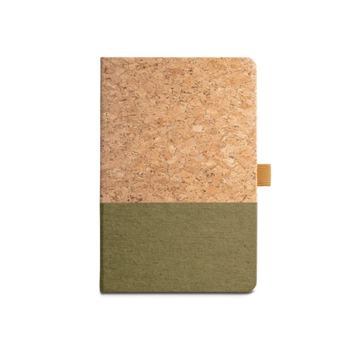 KLEE. Cuaderno A5 de corcho y lino con hojas rayadas