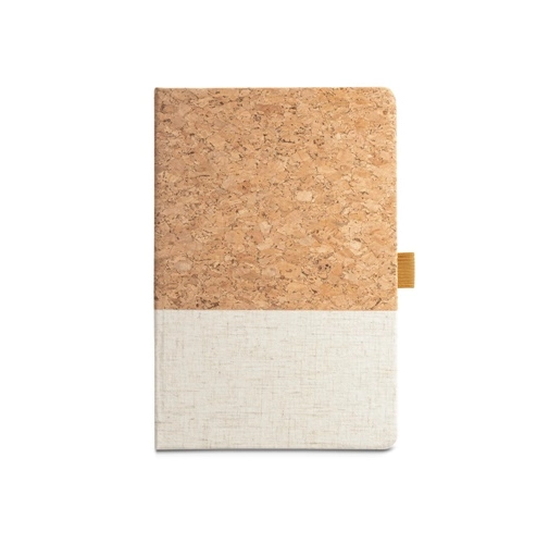 KLEE. Cuaderno A5 de corcho y lino con hojas rayadas