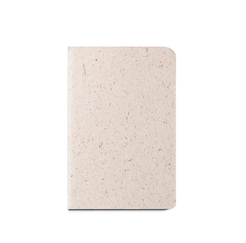 natural claro ORGANIC SOFT. Bloc de notas A6 con tapa flexible fabricado con materia orgánica de elefante (80%)