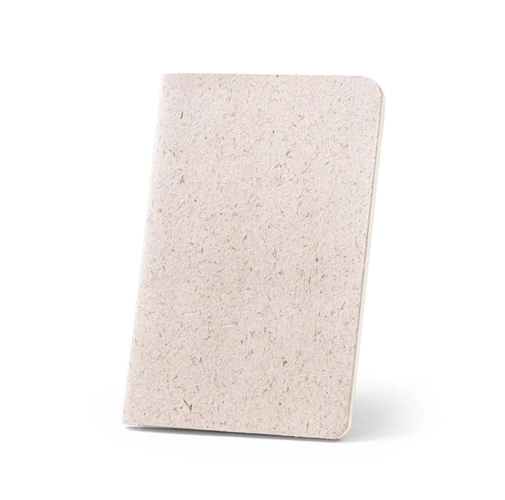 natural claro ORGANIC SOFT. Bloc de notas A6 con tapa flexible fabricado con materia orgánica de elefante (80%)