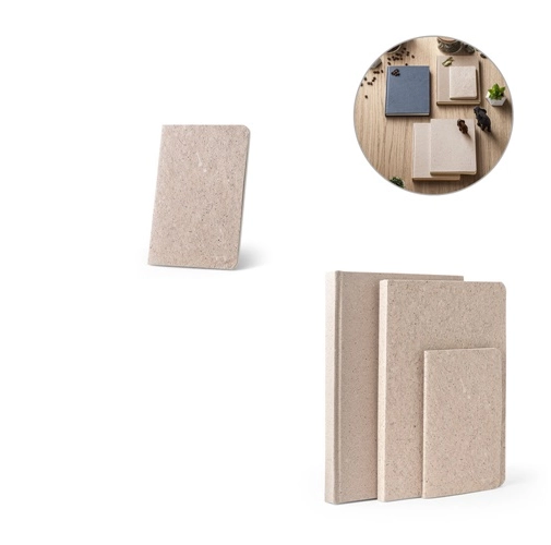 TEAPAD SOFT. Bloc de notas A6 con tapa flexible hecho a partir de residuos de hojas de té (65%)