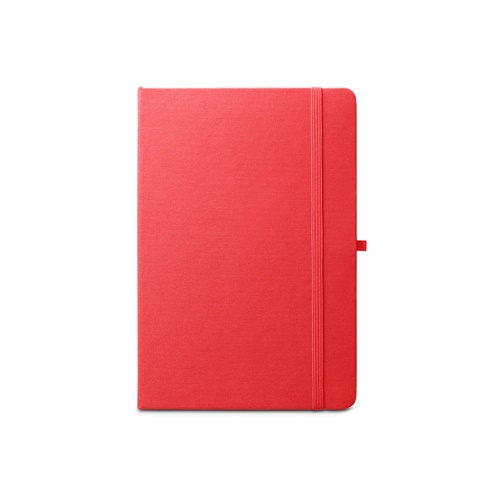 red ANNE. Cuaderno A5 en poliéster reciclado (100% rPET) con páginas a rayas