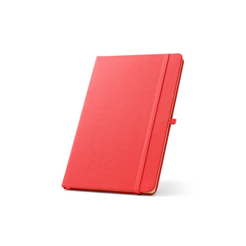 red ANNE. Cuaderno A5 en poliéster reciclado (100% rPET) con páginas a rayas
