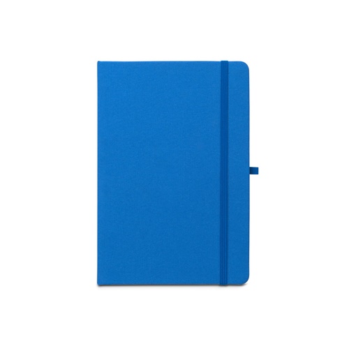 azul royal ANNE. Cuaderno A5 en poliéster reciclado (100% rPET) con páginas a rayas