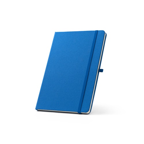 azul royal ANNE. Cuaderno A5 en poliéster reciclado (100% rPET) con páginas a rayas