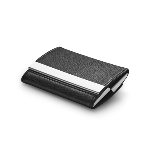 black LONE. Tarjetero metálico doble