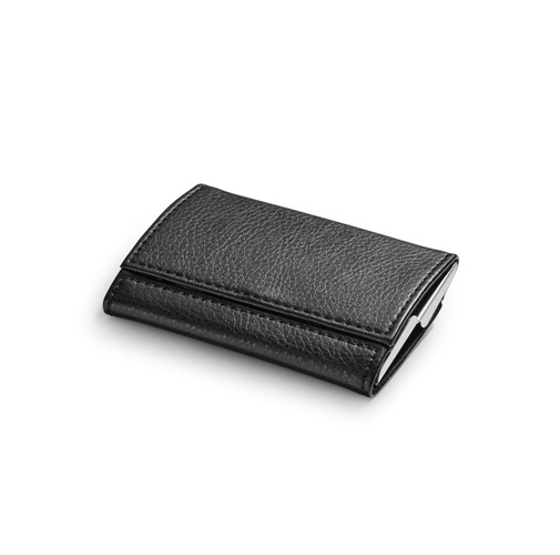 black LONE. Tarjetero metálico doble