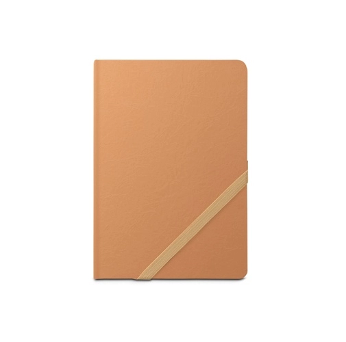 HUXLEY. Cuaderno A5 con tapa dura, fabricado con papel resistente al agua y páginas rayadas fabricadas con material certificado por el FSC™ y otros materiales controlados