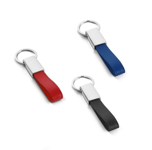 WATOH. Llavero redondo de metal y PU