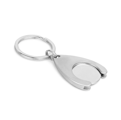 cromado satinado PORTHOS. Llavero de metal