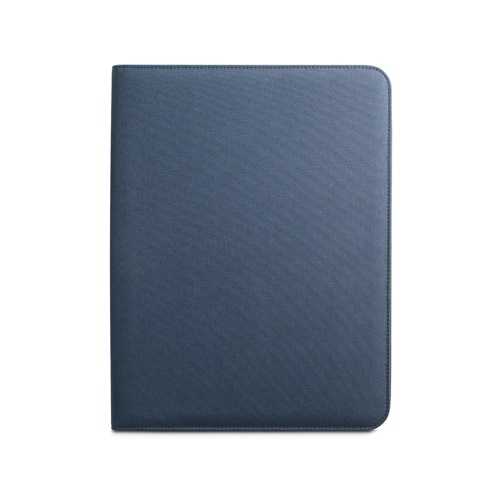 blue EMERGE FOLDER. Carpeta tamaño A4 hecha en poliéster reciclado (100% rPET) 300D con cremallera