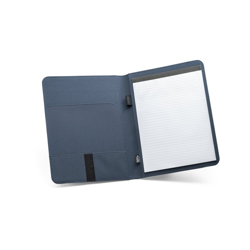 blue EMERGE FOLDER II. Carpeta tamaño A4 en poliéster reciclado (100% rPET) 300D con cierre elástico