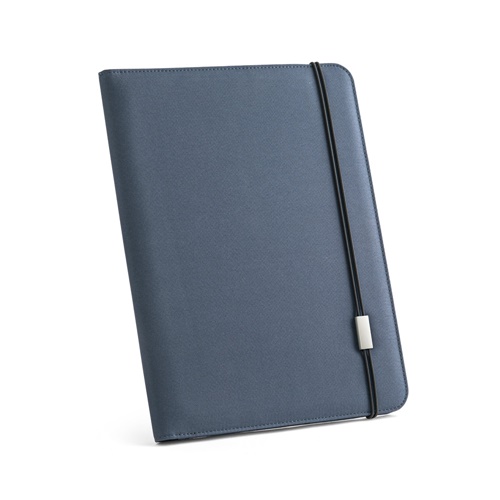 blue EMERGE FOLDER II. Carpeta tamaño A4 en poliéster reciclado (100% rPET) 300D con cierre elástico
