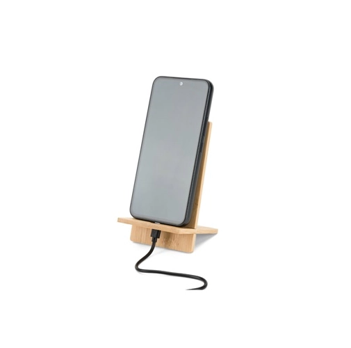 GALEN. Soporte para móvil de bambú, desmontable en dos partes