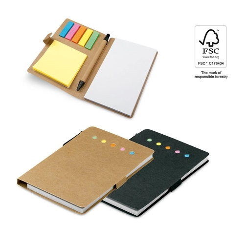 COOPER. Bloc de notas adhesivas, que incluye en un lateral 6 juegos