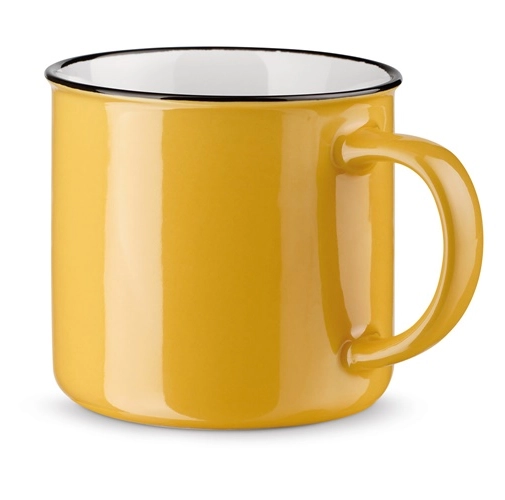 yellow VERNON. Taza de cerámica de 340 ml