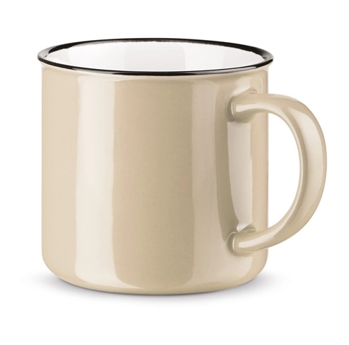beige VERNON. Taza de cerámica de 340 ml
