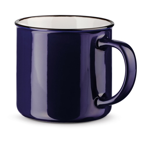 azul marino VERNON. Taza de cerámica de 340 ml