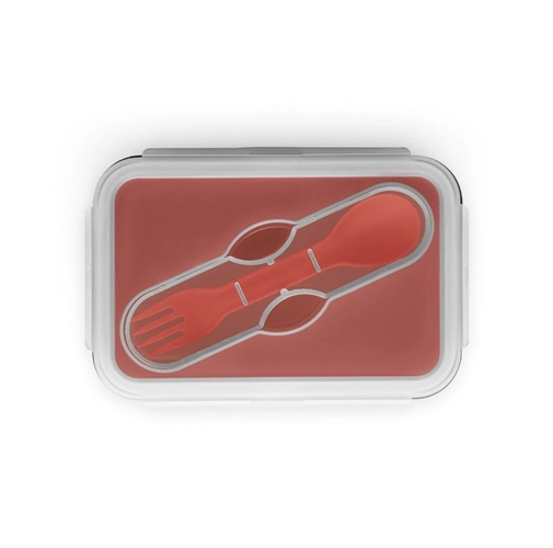 red SAFFRON. Fiambrer. Fiambrera hermética retráctil de silicona y PP 640 mL