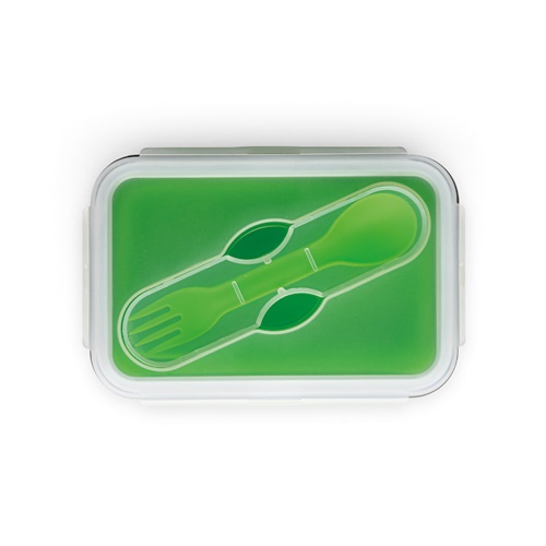 verde claro SAFFRON. Fiambrer. Fiambrera hermética retráctil de silicona y PP 640 mL
