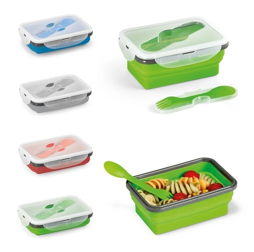 SAFFRON. Fiambrer. Fiambrera hermética retráctil de silicona y PP 640 mL